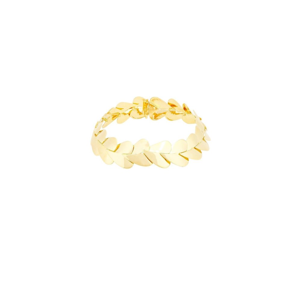 Alaia Heart Choker in Or gold heart necklace leaf - Picture 11 of 12